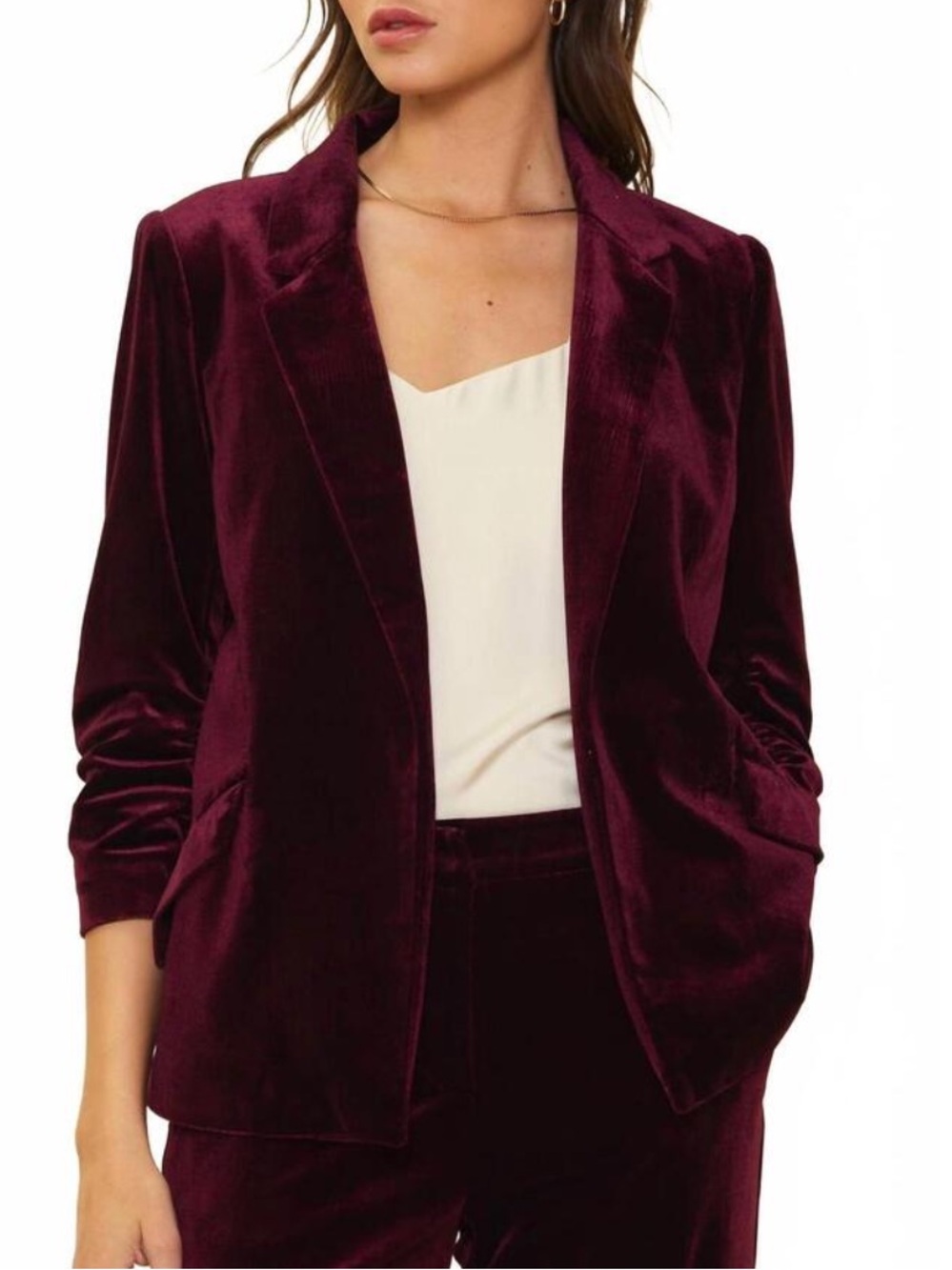 41 Hawthorn "Emerie" Velvet burgundy new medium